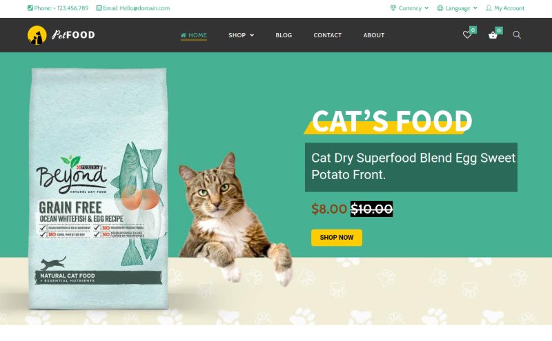 Pet Food Store eCommerce Website | Ready-Made WordPress Marketplace ...